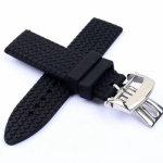 Vastupidav pehme silikoonkummist kellarihm sobib Chopard Mille Miglia/GTS &ndash; 21 mm 23 mm veekindel must rihm &ndash; libliklukk 21mm&black buckle must