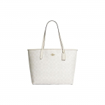 Coach City 33 Klassikaline Monogramm Suure Mahutavusega T&otilde;mblukuga Kotit&auml;is Kotid Naiste kotit&auml;is Kuldne Roosa Kriit 5696-IMRFF Basic Set (Bag+Dust Bag)