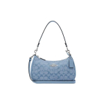 K&auml;ekott Coach Teri 25 Klassikaline Monogramm Jacquard T&otilde;mblukuga Sulgemine Naiste K&auml;ekotid Sinilill-Sinine Mitmev&auml;rviline CH139-SVM6A Basic Set (Bag+Dust Bag)