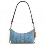 K&auml;ekott Coach Caitlin 24, tepitud detailidega, kuldse riistvaraga, riidest ja nahast, kandekott/crossbody/&otilde;lakott, keskmine, naiste kotid, indigosinine CDZ89-IMTYV Basic Set (Bag+Dust Bag)
