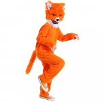 Lastele Poistele T&uuml;drukutele Loomad Rebane Kombinesoon M&uuml;ts Mask Komplekt Halloweeni Rollim&auml;ng Kost&uuml;&uuml;m Cosplay Kost&uuml;&uuml;m S oranž