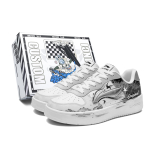 Li Ning Floating Boat Swallow Ink Box Abrasion Resistant Slip Resistant Low top Skateboard Shoes Women's White AGCS420-6(TeamM--BOX) 40 gray
