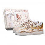 Nike Air Force 1 Sulatatud Kuldne Kastipolsterdus Kulumiskindel Polsterdus, Kulumiskindlad Madalad Rula Kingad CW2288-111(Team202--BOX) 40