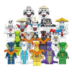16 tk Ninja minifiguuri Kai Jay Sensei Wu Master ehitusklotside M&auml;nguasjad, m&auml;nguasjakujud, ehituskomplekt.