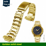 G-SHOCK Casio GA-2100 GA-2110 GBM-2100 GM-2100 roostevabast terasest kellarihm GA2100 Asendusmetallrihm meestele K&auml;ev&otilde;ru 16mm GA2100 GA2110 kuldne