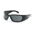 Prada Kilp P&auml;ikeseprillid Must/Hall Meeste Prillid 0PR-A19S-1AB5S0 Basic Packaging-Eyeglass Case+Box