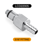 Ducati 996 BMW R1200GS Triumph 1/4&ldquo; 5/16 3/8&ldquo; Keermega 90-kraadine Bensiini K&uuml;tusevooliku Kiir&uuml;henduspesa LCD22005 Silver
