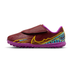 Nike Vapor 15 Club Comfortable Round Toe Low top Kids' Soccer Shoes Umber Purple Children Aged 3 7 Years Old DO9798-694 25 brown