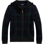 Polo Ralph Lauren Ruuduline Villane Lukuga Kapuutsiga Kootud Kampsun Standardl&otilde;ikeline Meeste kampsun 710853210-001 XS black