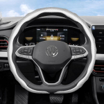 Sobib Volkswageni s&uuml;sinikkiust tekstuuriga rooliratta katteks, kl&otilde;psatav, lainekujuline kaitsekate Golf Passat Polo Jetta Tiguan T-Roc Atlas