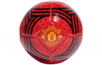 Adidas Manchester United Suurus 1 Jalgpall S&uuml;nteetilisest Nahast Masin&otilde;mmeldud Jalgpall Unisex Punane Must IA0923
