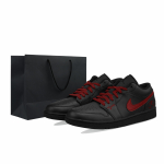 Jordan Air Jordan 1 Pehmendus, Kulumiskindel Madal Vintage Korvpallijalatsid Meeste Punane Must 553558-093(Team695-) 40