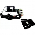 Uus pehme katus Suzuki Samurai SJ413 SJ410 jaoks, must teksariie, l&auml;bipaistev aken