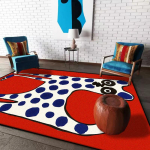 VIKAMA Moodne abstraktne loommusteriga vaip - Suur elutoavaip - Pehme ja libisemiskindel magamistoavaip - Kodu sisustus 120cm x 160cm