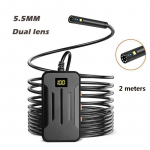 5,5 mm t&ouml;&ouml;stuslik WIFI endoskoop HD1080P 9 LED-iga kahekordse objektiiviga kaamera autoinspektsiooniks toruotsija IP68 veekindel 2600 mAh j&auml;ik kaabel