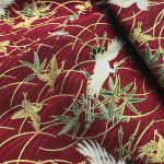 100 * 148 cm Jaapani stiilis kraana tr&uuml;kitud kangas Poplini pronksiv&auml;rvi kraana pilvkangas meisterdamiseks &otilde;mblemiseks lapit&ouml;&ouml;d kimono Cheongsam