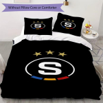 AC Sparta Praha Muster Voodipesu tekikott tekikott padjap&uuml;&uuml;r Kodu kaunistus S&uuml;nnip&auml;evakingitus (1 * tekikott + 2 * padjap&uuml;&uuml;ri ilma s&uuml;damikuta) 140x200cm white