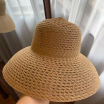 Moodne prantsuse Hepburni stiilis elegantne laia &auml;&auml;rega m&uuml;ts naistele suveks randa vabaaja p&auml;ikesekaitsem&uuml;ts kokkupandav khaki must m&uuml;ts 54-58cm khaki