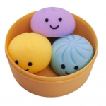 3cm Mini Pelmeeni Squishy Komplekt 3 tk, Stressileevendusm&auml;nguasi Pehme Pigistatav, Lastele L&otilde;bus Fidget M&auml;nguasi, Erinevad V&auml;rvid, Karbis Kingitus