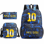 Lionel Messi &middot; Perifeeria Tr&uuml;kitud Koolikott Kolmeosaline Pinal &Otilde;lakott Seljakott three-piece set black