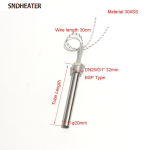 SNDHEATER 1 tk 12V-48V Madalr&otilde;hu DC k&uuml;tteelement 150-600W DN25/32mm keermega &Uuml;heotsaline Elektriline kassettk&uuml;ttekeha 20x50-200mm 48V gray