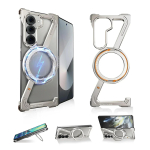 Oatsbasf metallraamita &uuml;mbris Samsung Galaxy Z Fold 7 jaoks 360&deg; p&ouml;&ouml;rleva magnetilise alusega Metallist telefoni kate P&otilde;rutuskindel kaitseraua for Galaxy Z Fold 7