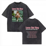 Lana Del Rey UK ja Iirimaa Staadionituuri Pesitud T-s&auml;rk Vintage &Uuml;mmarguse Kaelusega L&uuml;hikeste Varrukatega Puuvillased T-s&auml;rgid S