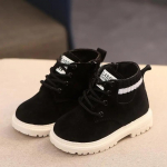 Laste vabaajajalatsid S&uuml;gistalvesaapad Poiste Kingad Moodsad Nahast Pehmed libisemisvastased T&uuml;drukute saapad 21-30 Sportlikud jooksujalatsid 21(insole 13cm)