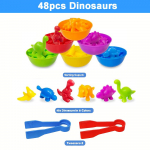 Montessori looma sorteerimism&auml;nguasi Loomade loendamine V&auml;rvide sorteerimine Dinosaurus Looma tuvastamine Oskuste arendamine Lastele Kingitusm&auml;nguasi