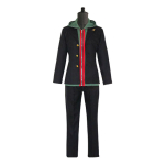 Kvaliteetne Danganronpa Makoto Naegi kost&uuml;&uuml;mis &uuml;likond &uuml;limaks Cosplay'ks Costume Set(No Wig),M black