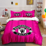 Manchester United voodipesukomplekt Voodipesu Tekikottide komplekt Tekikott Padjap&uuml;&uuml;rid (1 * Tekikott 2 * Padjap&uuml;&uuml;ri, ilma tekita) 140x200cm pink