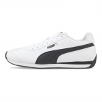 PUMA Turin 3 Unisex Madalad Igap&auml;evased Vabaajajalatsid Nahast Spordijalatsid Kulumiskindel Kerge Valge Must 383037-06 36