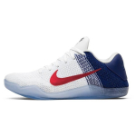 Nike Kobe 11 Elite Low USA Kobe 11 Dream Team, USA Meeskonna madalad Korvpallijalatsid Meeste Valge Sinine 822675-184 43 valge/sinine