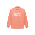 Fear of God Essentials 1977 Seeria FW22 Nailonist treeningjakk &uuml;hev&auml;rvilise logoga ja kraega Unisex &uuml;ler&otilde;ivas Korall FOG-FW22-175 XS