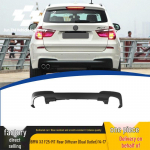 Kahe v&auml;ljalaskeava tagumine difuusor 2014-2017 BMW X3 F25 MT jaoks X3 F25 must