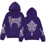 Uus Ameerika High Street Revenge Risti Qilin K&auml;e Y2K Unisex Kolju Vintage Huppar L&otilde;tv Dressipluus L lilla
