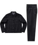 Laugher [Komplekt][Pleekimiskindel] Trucker Denim Komplekt - Must Black/M black