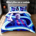 Robert Lewandowski Disainiga Voodi Voodipesu Komplekt 1 Tekikott + 2 Padjap&uuml;&uuml;ri Pehme Hingav Majapidamise Voodipesu 135cm*200cm blue