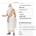 Kreeka m&uuml;toloogia Zeus & Egiptuse kuninganna/kuningas Halloweeni Cosplay kost&uuml;&uuml;m white