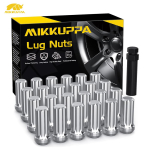 MIKKUPPA M14x1.5 Veljepoldid 24 tk 7 soonelise koonilise istmega legeerterase poldikomplekt Asendus Chevy Silverado Ford F150 Ram jaoks QLN069