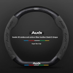 Audi S3 S4 S5 S6 RS3 RS4 RS5 Q2 Q3 Q5 Q7 Q8 SQ5 TT A3 A4 A5 A6 A7 A8 Autole libisemisvastane seemisnahast s&uuml;sinikkiust roolikatet black