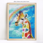 Teemantv&auml;rvimine T&auml;ispuurimine Round Animals Teemanttikandid Kaelkirjakupildid 20X30