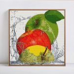 5D-teemantmaal T&auml;is&uuml;mmargune puu-&otilde;un teemanttikandid Ristpistes teemantmosaiikpilt 30x30CM