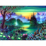Teemanttikandid Fantaasia Wonderland &uuml;mmarguse mustriga kivist komplektid Teemantmaaling Ristpistes 20X30CM