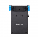 V-kinnitusega V-lukuga akuplaadi adapter 15 mm kahe avaga vardaklambriga NP-FZ100 n&auml;ivpatareiga must