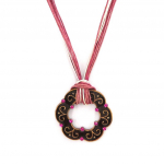 Les Tr&eacute;sors De Lily [A8384] - Collier 'Ombre Florale' Rose Heleroosa
