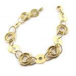 Les Tr&eacute;sors De Lily [B7893] - Bracelet Plaqu&eacute; Or 'Chor&eacute;graphie' dor&eacute; - 12 mm kuld