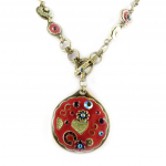 Les Tr&eacute;sors De Lily [E2560] - Collier Cr&eacute;ateur 'Tokyo' Rouge punane