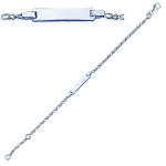 Les Tr&eacute;sors De Lily [G1292] - Gourmette Argent 'Bambino' figaro - 15 cm 4 mm h&otilde;be