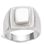 Meeste h&otilde;bedane m&auml;rgis&otilde;rmus  Charles  (roodiumiga kaetud) - 14x14 mm 56 h&otilde;be